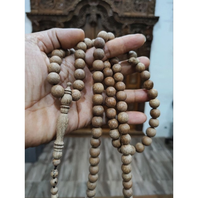 tasbih kayu Bidara arab asli ukuran 8 mm isi 99 butir