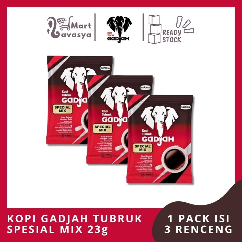 

KOPI GADJAH TUBRUK SPESIAL MIX 23g - 1 PACK ISI 3 RENCENG - KOTA BANDUNG - LAVASYA MART