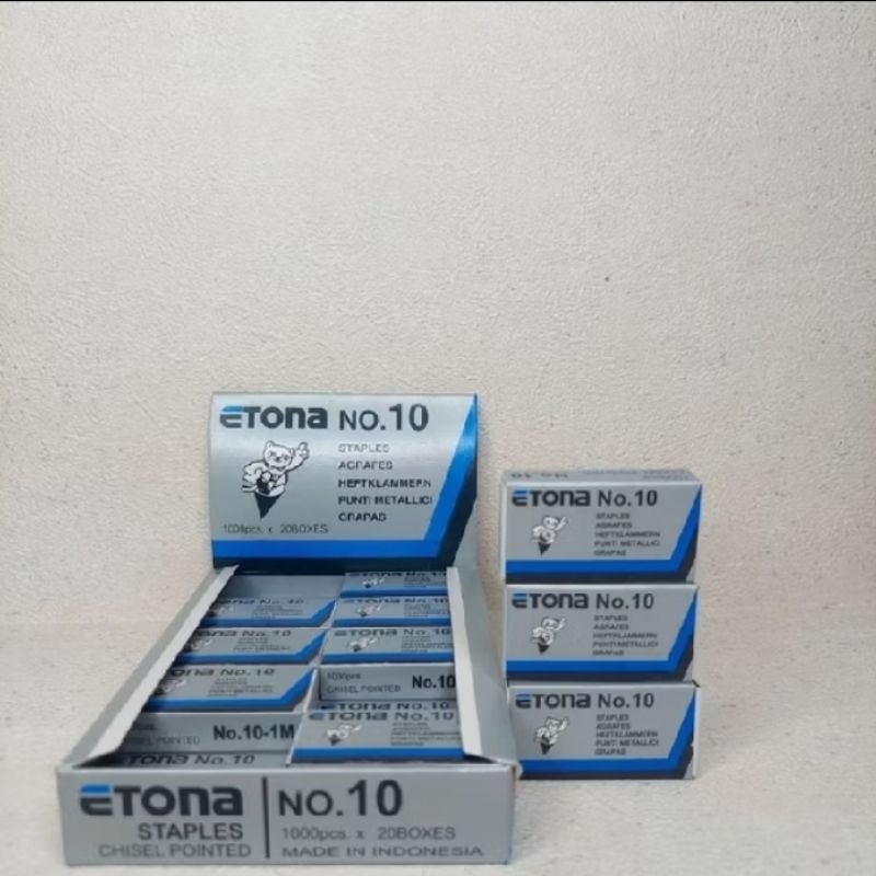

Isi STAPLEAS ETONA NO.10 HARGA SATUAN (1.pak kecil)