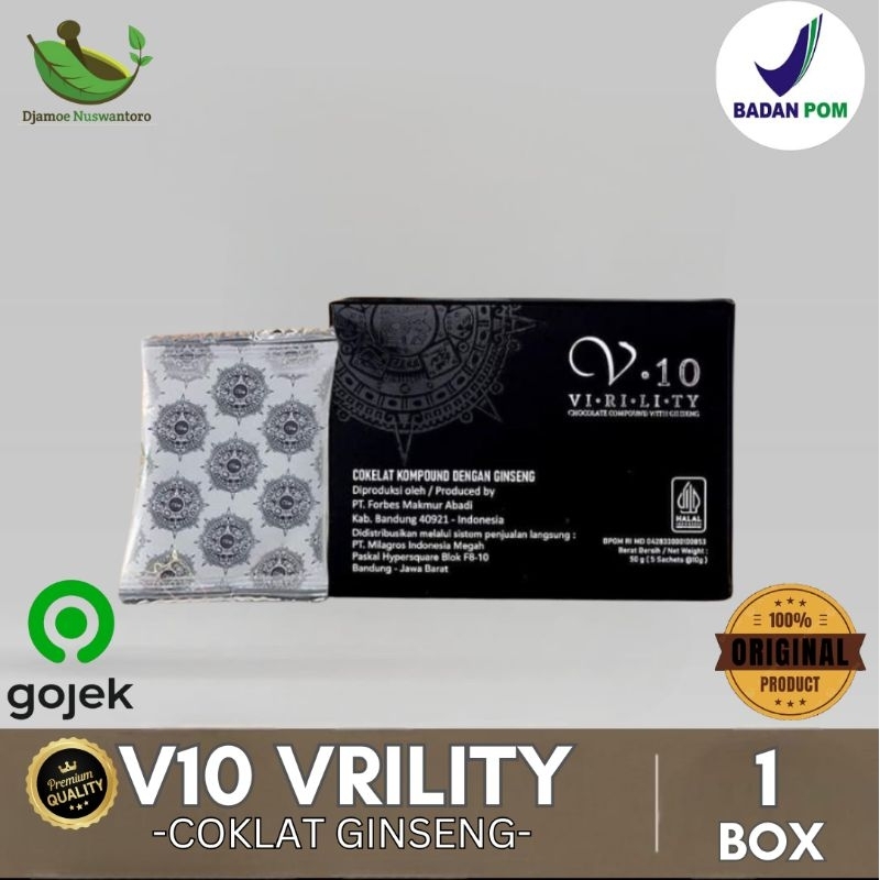 

V10 VRILITY COKLAT GINGSENG PREMIUM 1 BOX ISI 5 SACHET