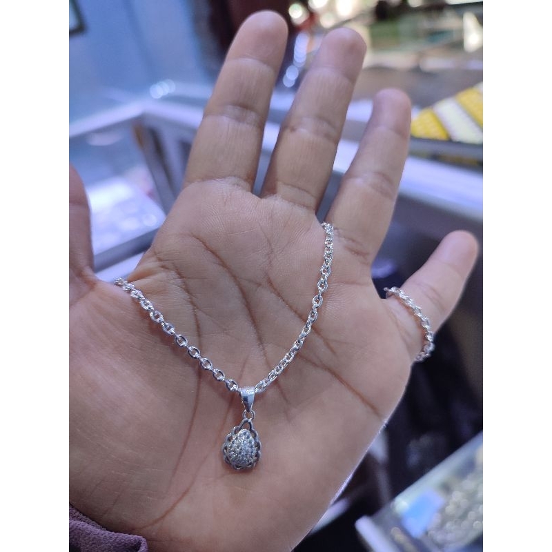 kalung perak murni