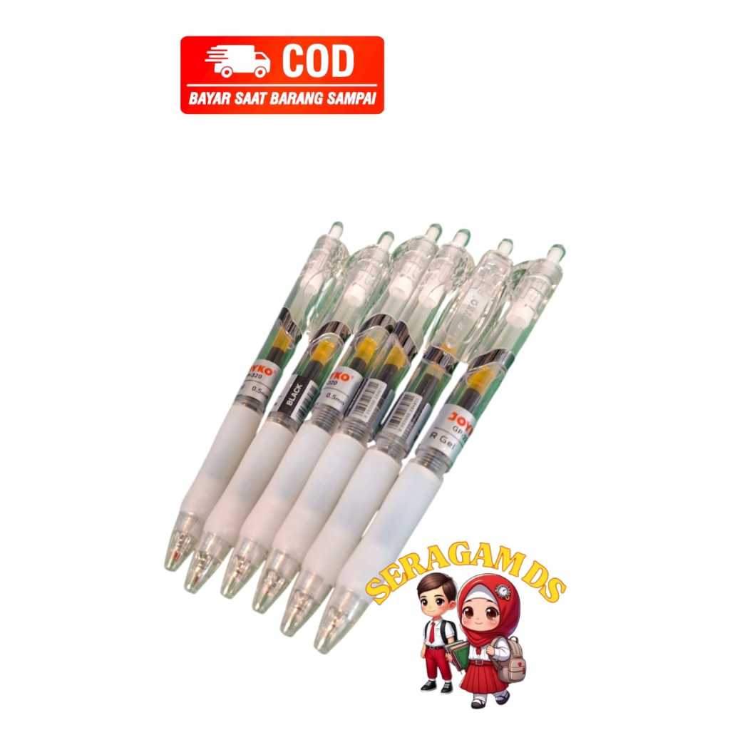 

JOYKO Gel Pen Pulpen Pena Ballpoint Q GEL GP-320 0.5 mm HITAM