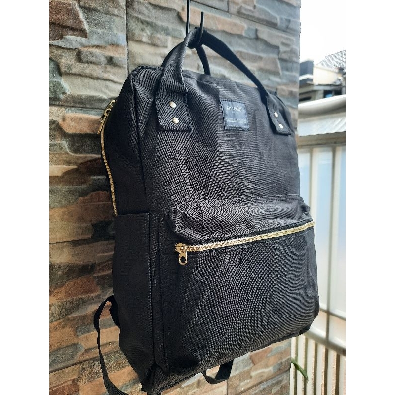 Ransel Hitam ANELLO - TAS PRELOVED BRANDED ORIGINAL