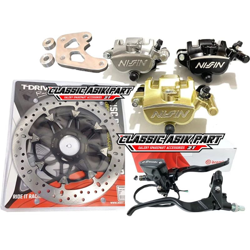 Pengereman rx king old rxs piringan 300mm rx king lama set kaliper Nsin samurai 2p dan master rem br