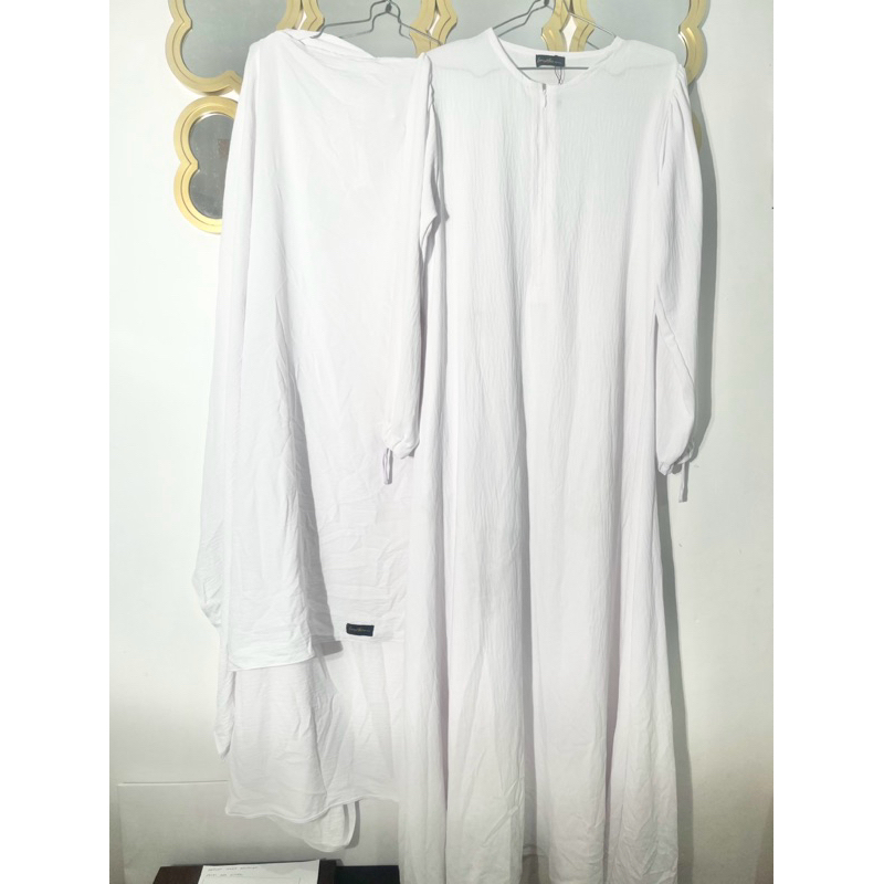 PRELOVED Set Gamis dan French Khimar LangitBiruCorp / Set Baju Umroh / Gamis Umroh / Gamis dan Khima