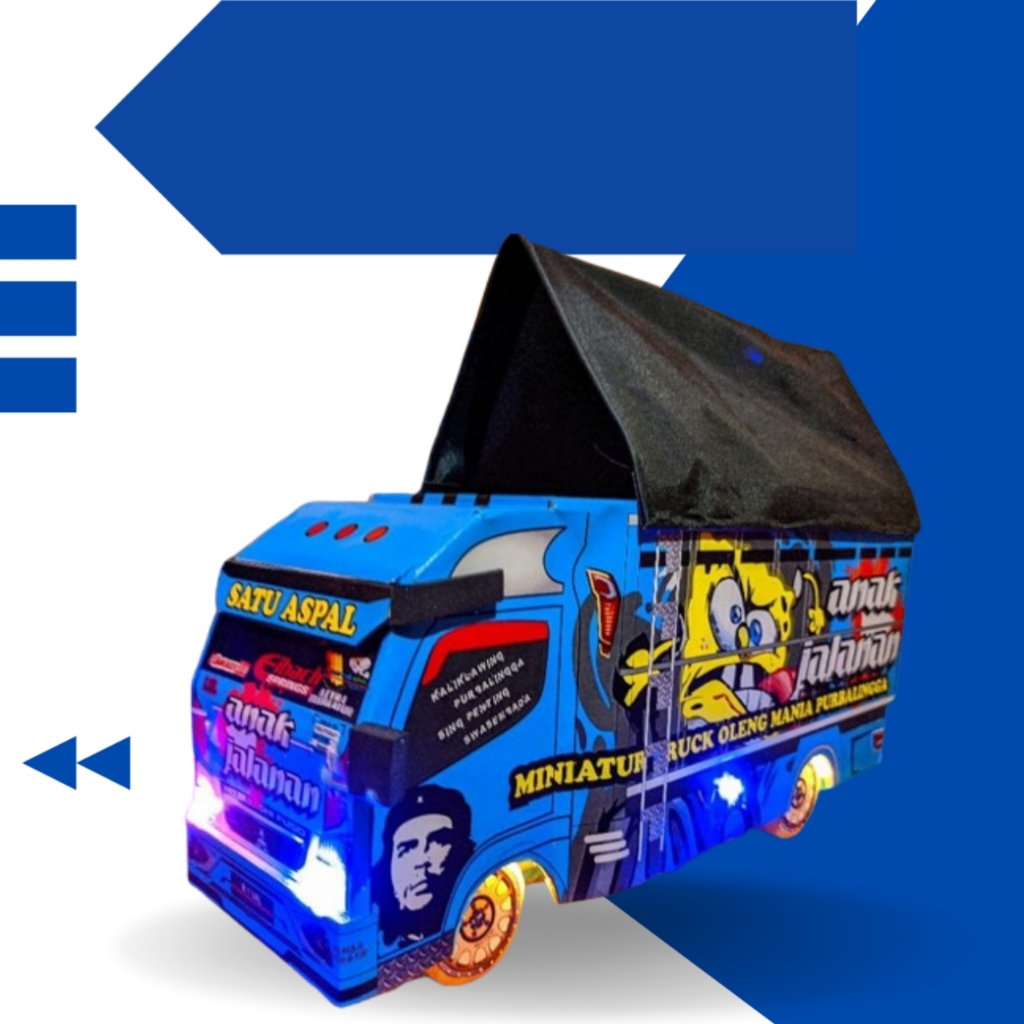 mainan anak/miniatur truk/truk oleng/miniatur truk oleng termurah/miniatur truk variasi lampu/miniat