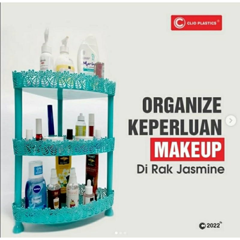Rak Mini Plastik Rak Sudut 3 Susun Segitiga Selvi Rak Penyimpanan Serbaguna