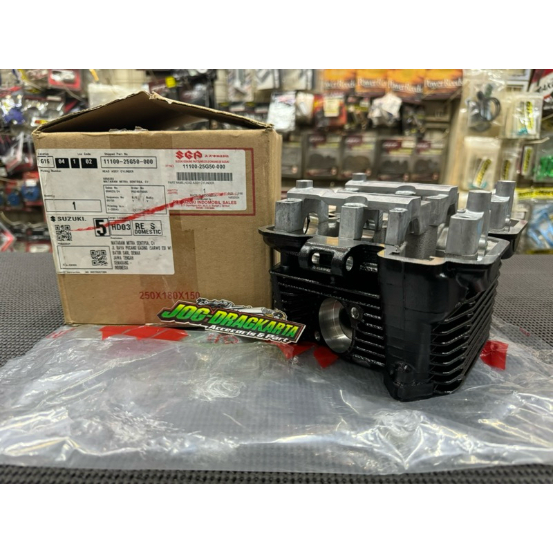 ASLI BLOCK BLOK CYLINDER HEAD SATRIA FU 150 KARBU ORIGINAL ORI SUZUKI SGP 11100-25G50-000