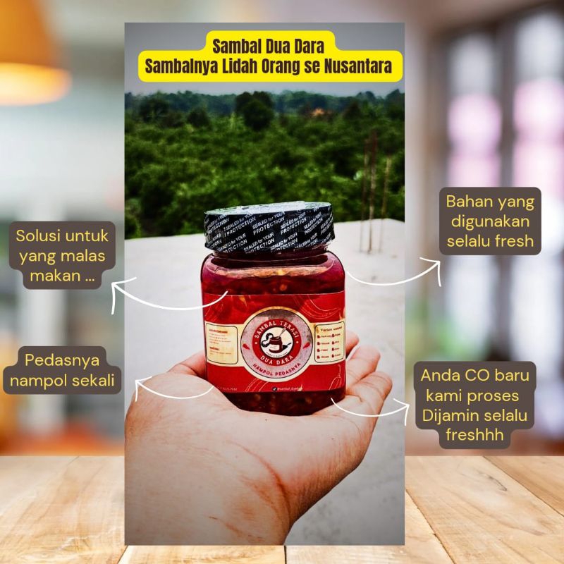 

sambal terasi/ sambal fresh/sambal botol/samba 150 gram