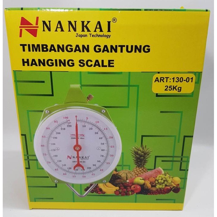 Timbangan Gantung 25KG Jarum / Timbangan Gantung Nankai ART-130-01 25 KG Analog Hanging Scale Jarum