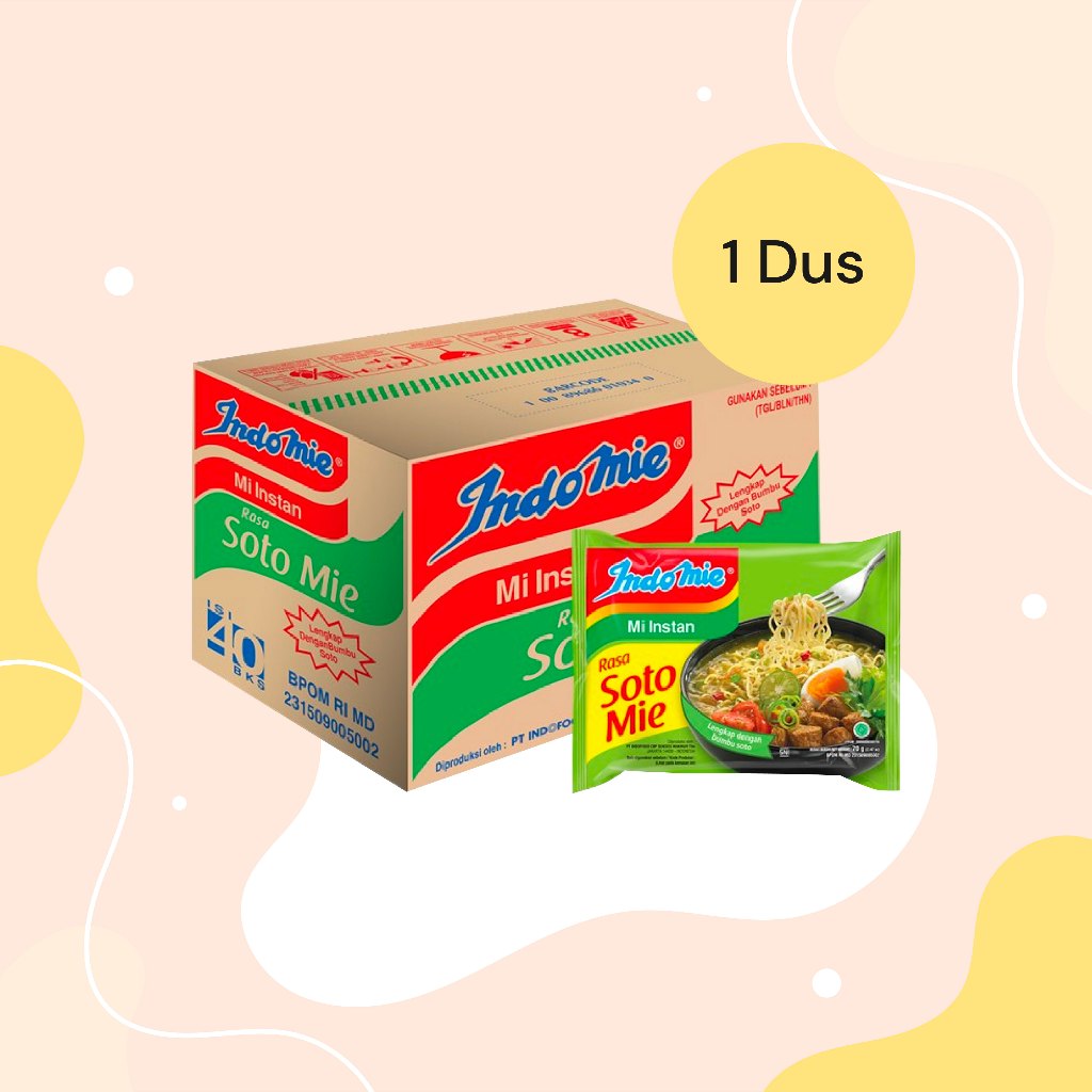 Indomie Mie Instan Soto Mie 1 Dus