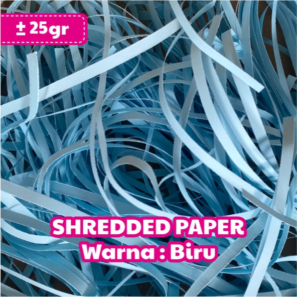 

Kertas Serut Cacah | Shredded Paper | Kertas Hampers Packing | Aesthetic | Warna Biru