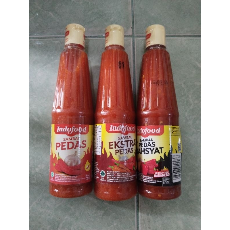 

Indofood Saus Sambal Pedas Saos Ekstra Pedas Pedas Dahsyat 275ml