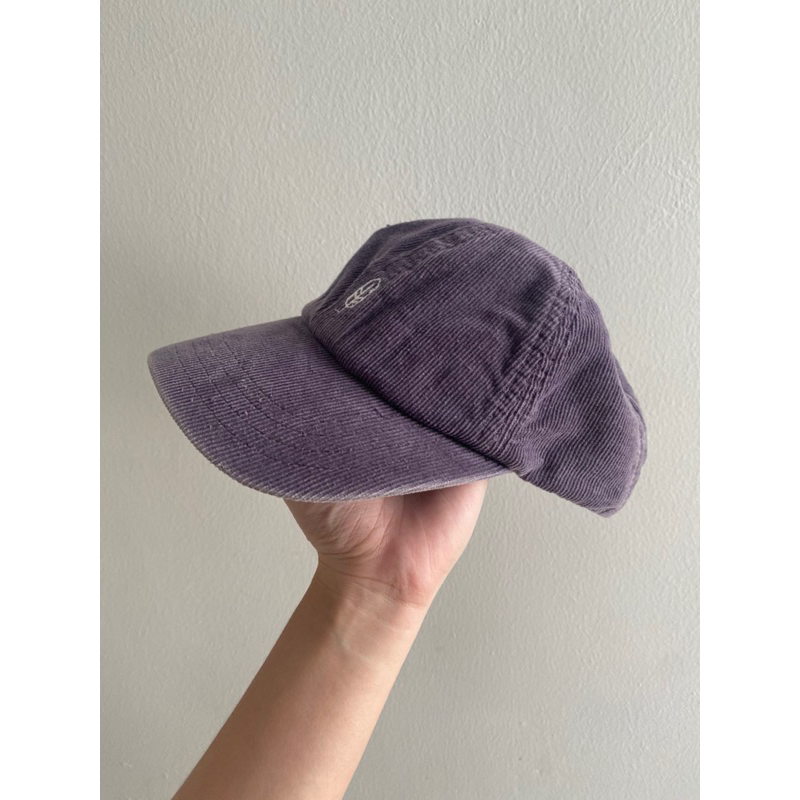 [second] topi corduroy warning clothing original - cap ungu unisex