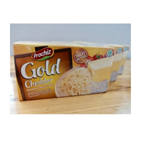 

Cheese Keju Prochiz Gold Cheddar 170 GR Processed Cheddar Cheese