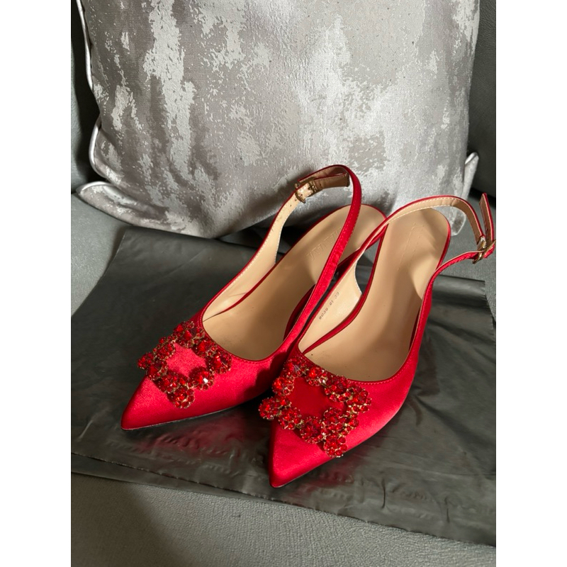 (Preloved) Namanam Marquise Pump heels Red