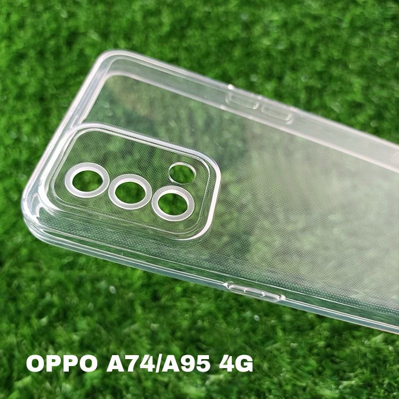 CASE BENING OPPO A74 A95 4G A55 4G SLIKON CASE BENING TRANSPARAN AIRBAG PELINDUNG CAMERA