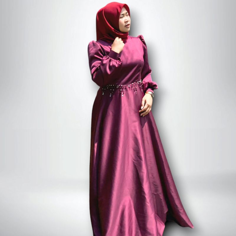 Amira dress _ gaun kondangan - gaun pesta mewah - gaun pesta muslimah - gamis lebaran 2025