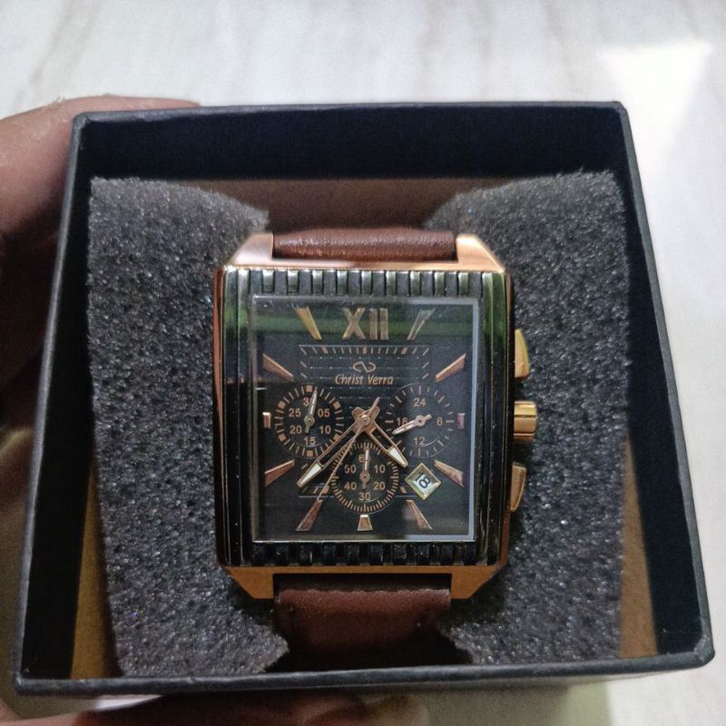 Jam tangan kotak original CV Christ Verra preloved second bekas