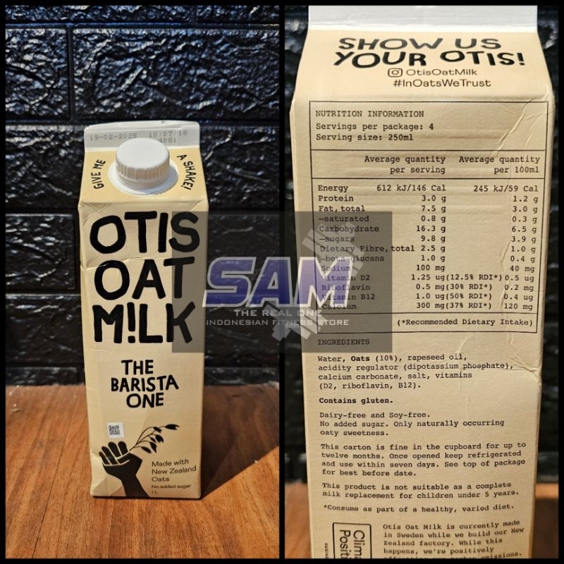 

Suplemen Fitness OTIS Oat Milk 1 Liter Susu
