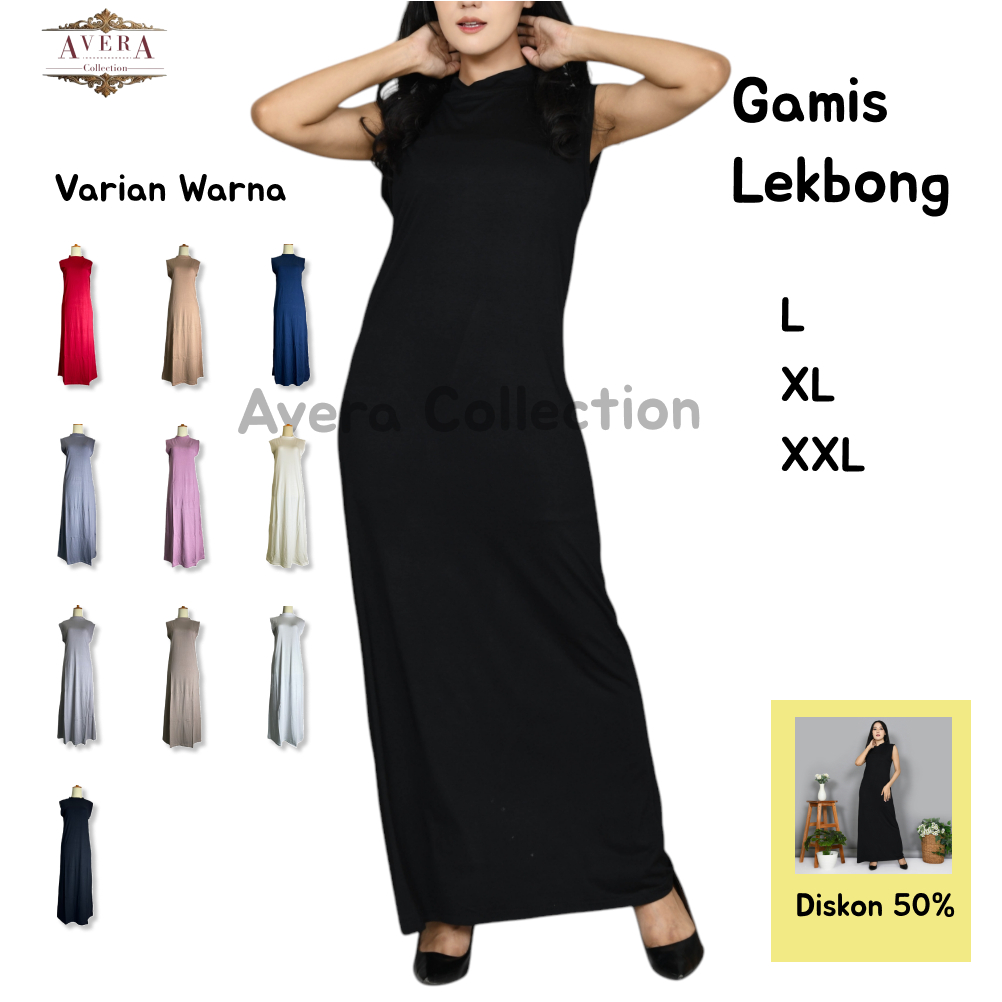 Dress Tanpa Lengan Inner Gamis Spandek Rayon