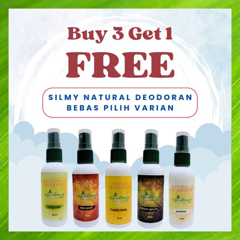 Silmy deodoran natural spray tawas black opium Jasmine cuddle baby baccarat pemutih ketiak penghilan