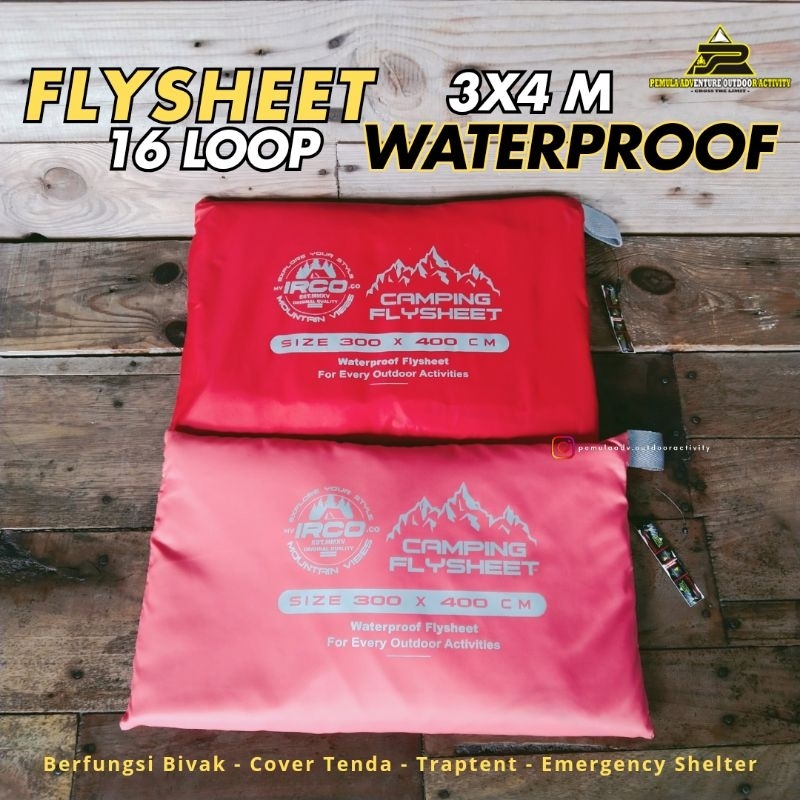 FLYSHEET TENDA IRCO 3X4 METER WATERPROOF, COVER TENDA , ATAP TENDA