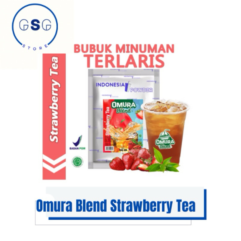 

Omura Blend Rasa Strawberry Tea 500gr / Bubuk Minuman / Powder Minuman / Bubuk Minuman Terlaris / Bubuk Minuman Boba