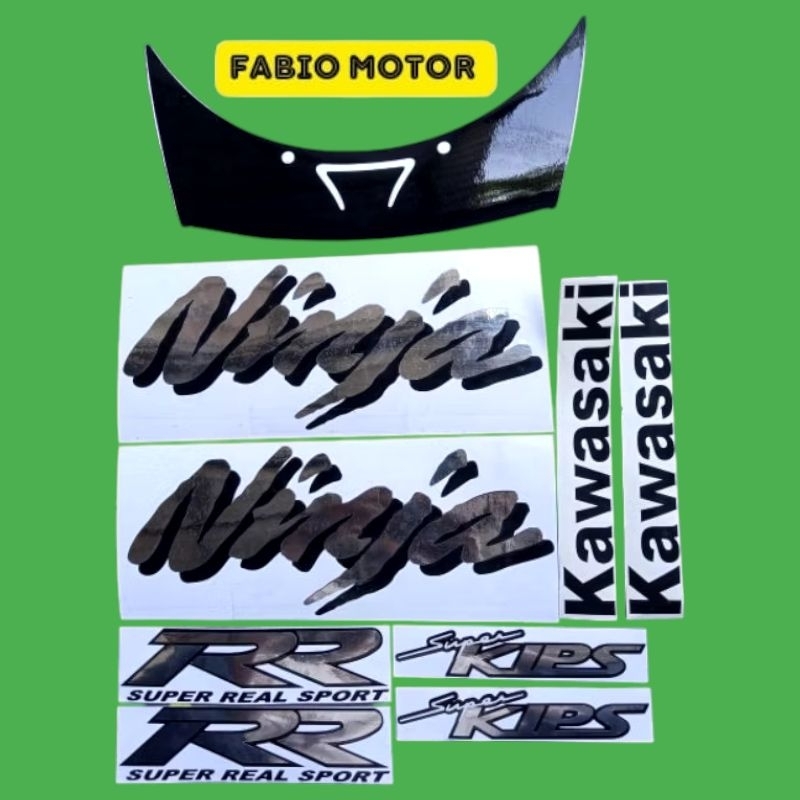 Stiker cutting Kawasaki ninja rr old chrome