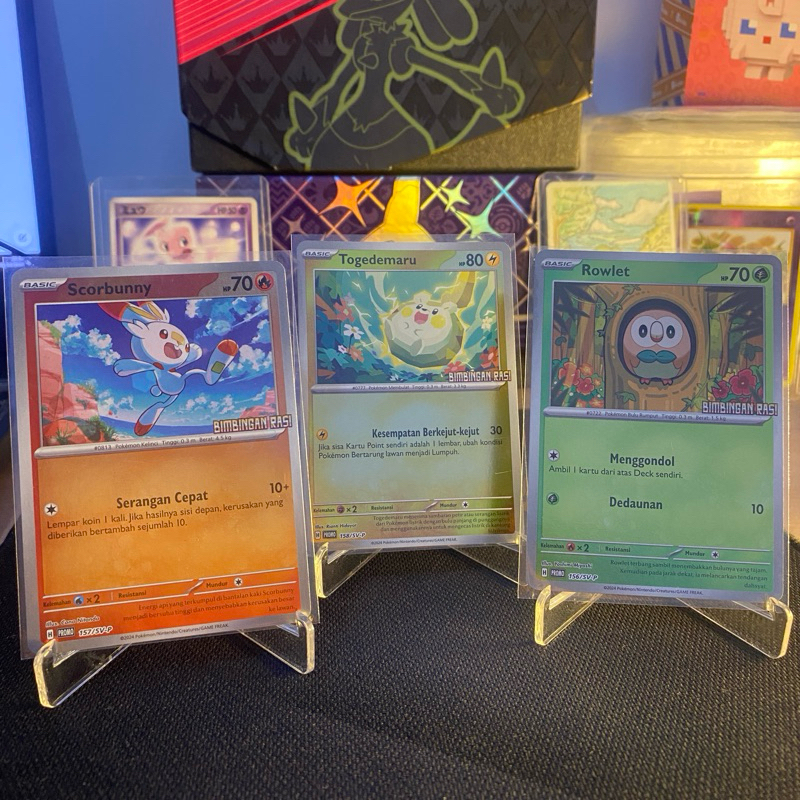Set 3 Kartu Promo Bimbingan Rasi TCG Pokemon Indonesia