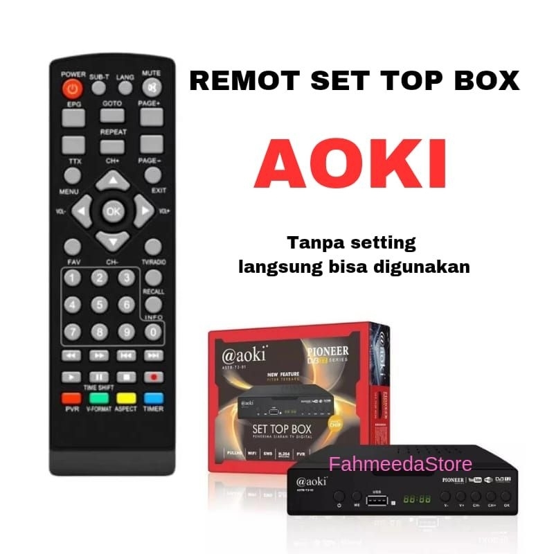 AOKI Remote Set Top Box