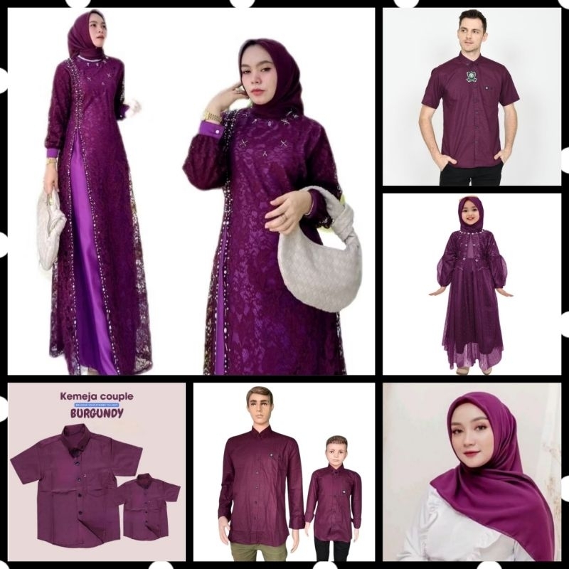 Family Couple Baju pasangan Elva set koko kemeja kurta ayah bapak anak cowo dress ibu anak cewe pere
