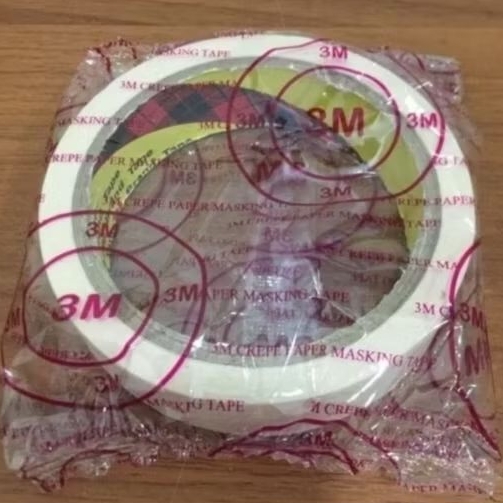 

3M lem kertas 1inci ( 2,5cm ) merk 3m masking tape