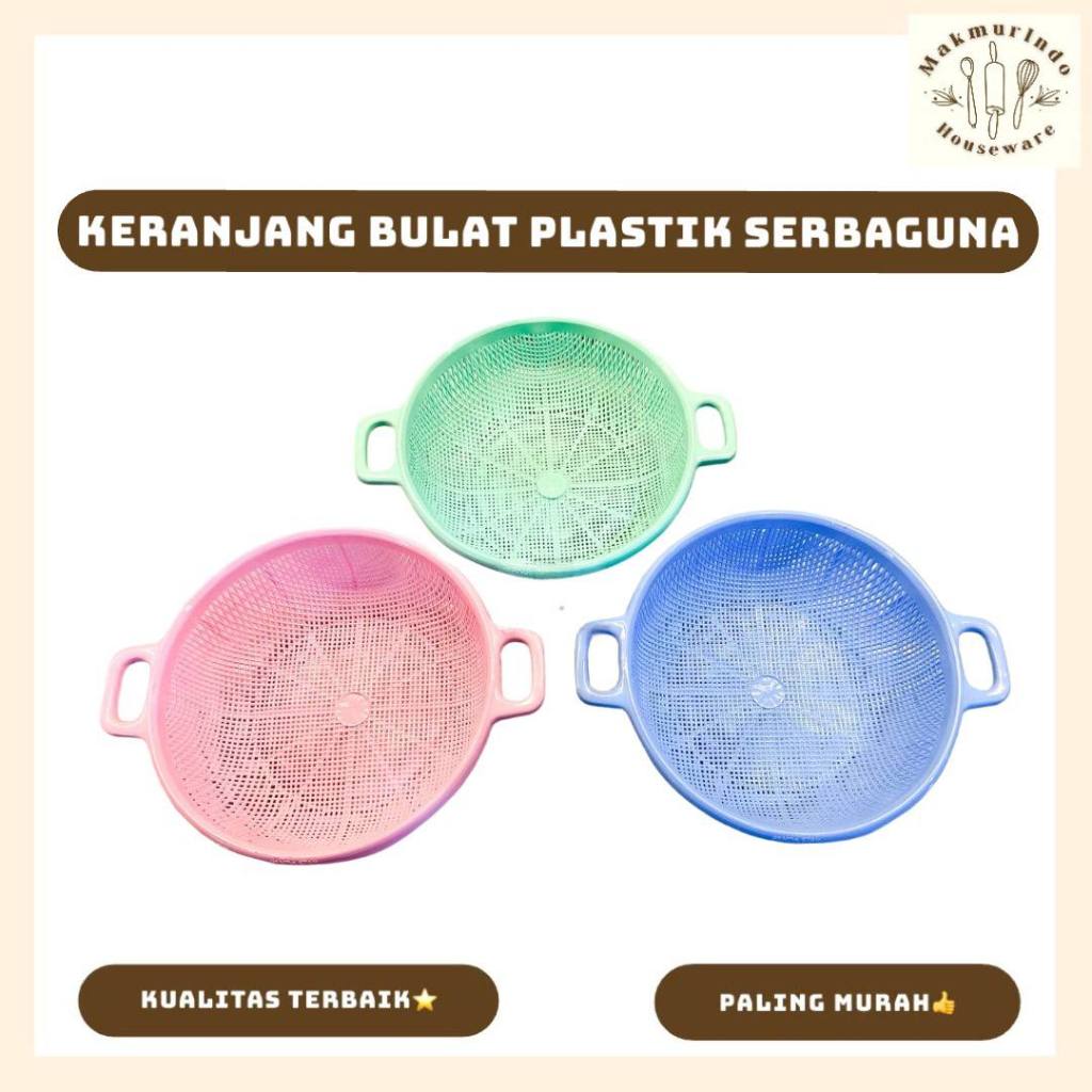 Keranjang Bulat / Kalo Bulat Plastik Serbaguna - MAKMURINDO HOUSEWARE