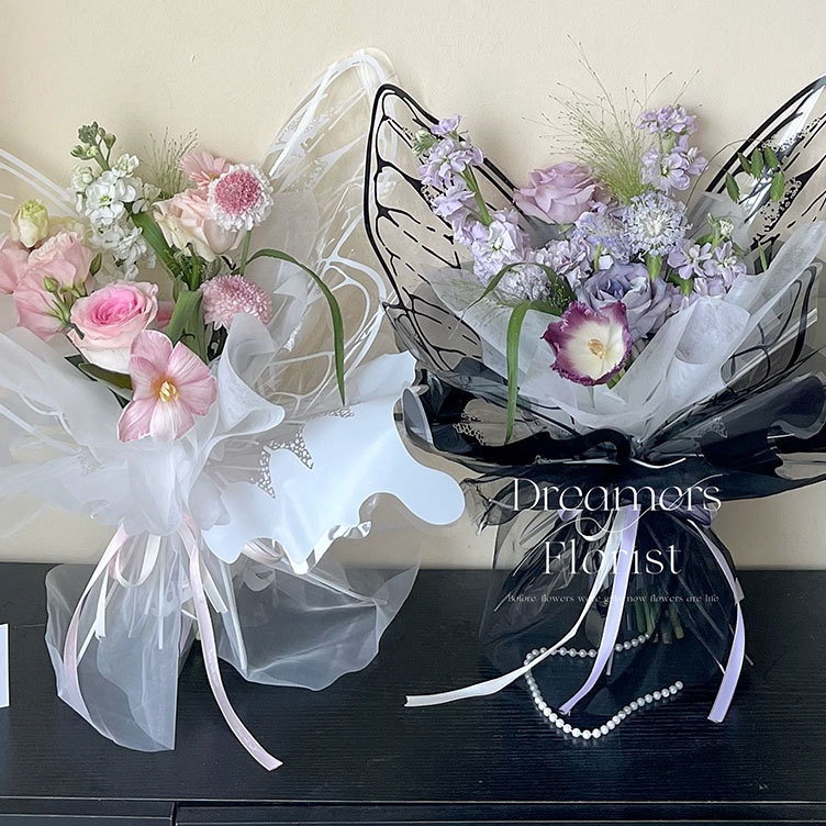 

Top Arrival 2PCS Karangan Bunga Kupukupu Bentuk Kertas Kemasan Kertas Kertas Buket Korea Bunga Flower