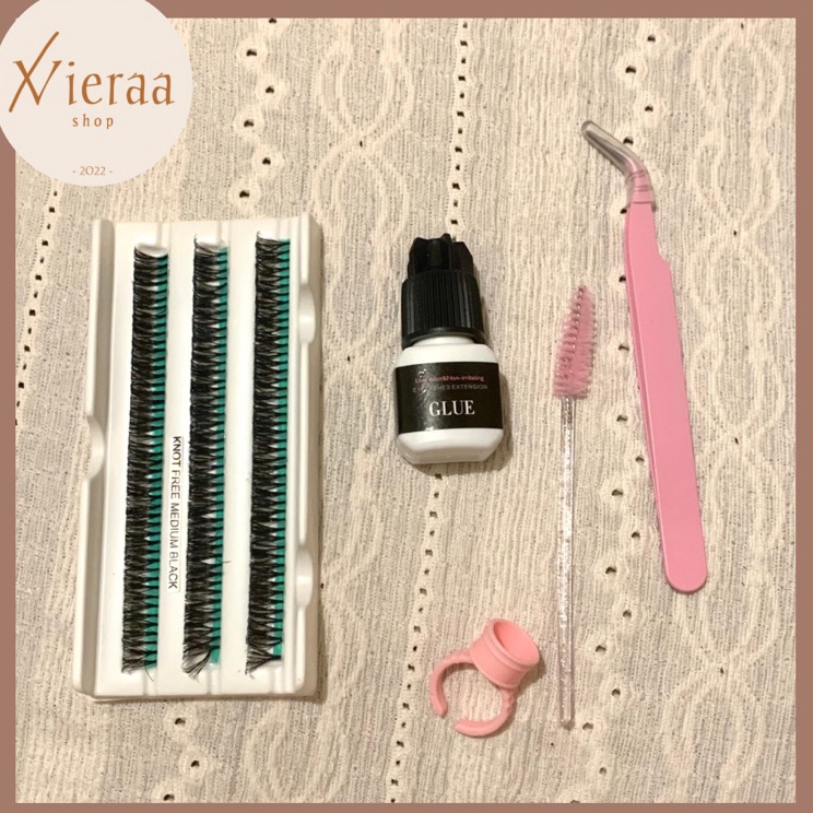 Free Pengemasan  PAKET EYELASH EXTENTION 5in1 PREMIUM PAKET EYELASH CURLY EXTRA LENTIK DAN TEBAL