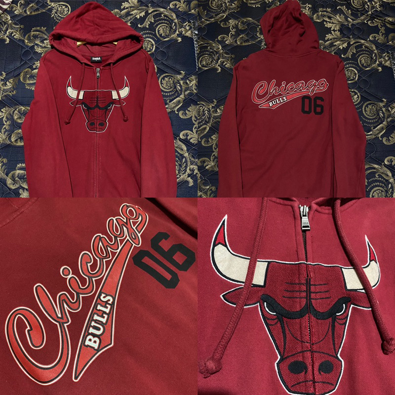 hoodie chicago bulls zipper red original
