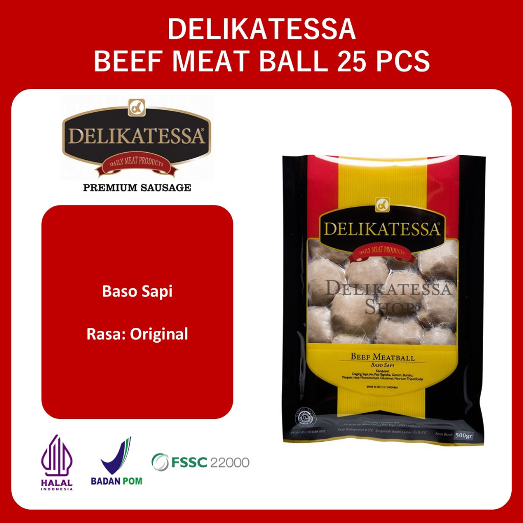 

Delikatessa Baso Bakso Sapi 25 pcs Halal Horeca