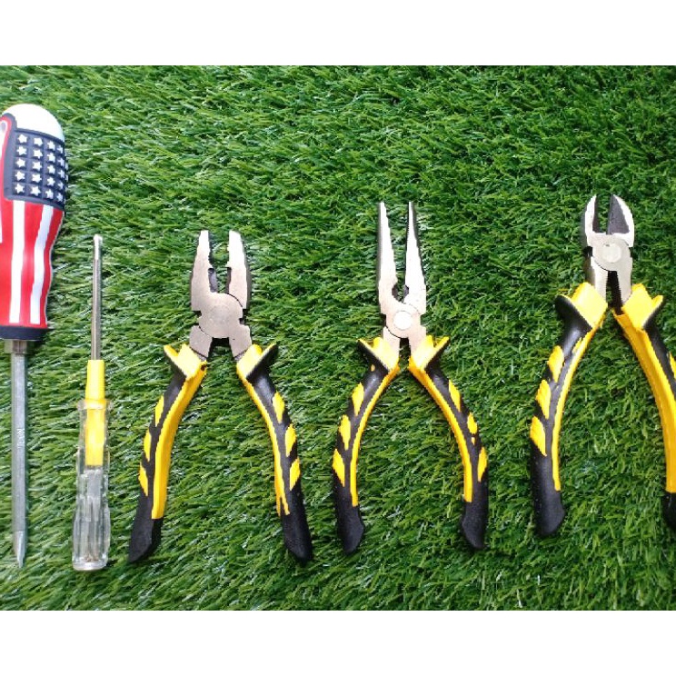 Top Seller  Paket 3 Tang  2 Obeng  Obeng Bolak Balik Obeng Test Pen Tespen Tang Kombinasi Tang Lanci