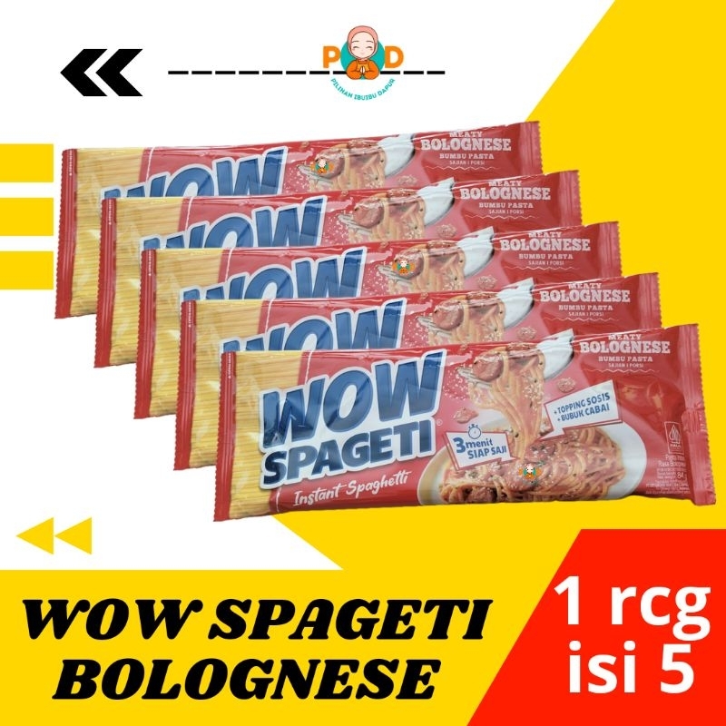 

WOW SPAGETI INSTAN ISI 5 BOLOGNESE CARBONARA - MAYORA