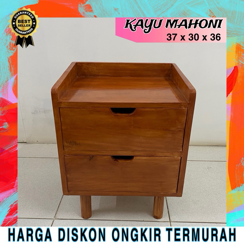 Lemari Minimalis Modern Kayu Mahoni
