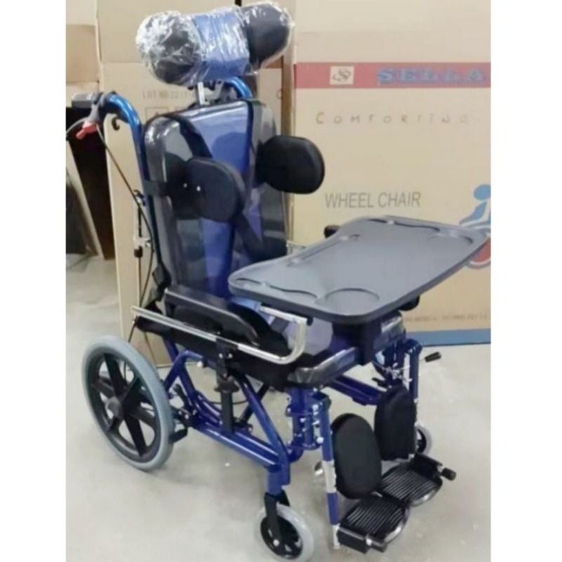 kursi roda celebral palsy sella + meja makan
