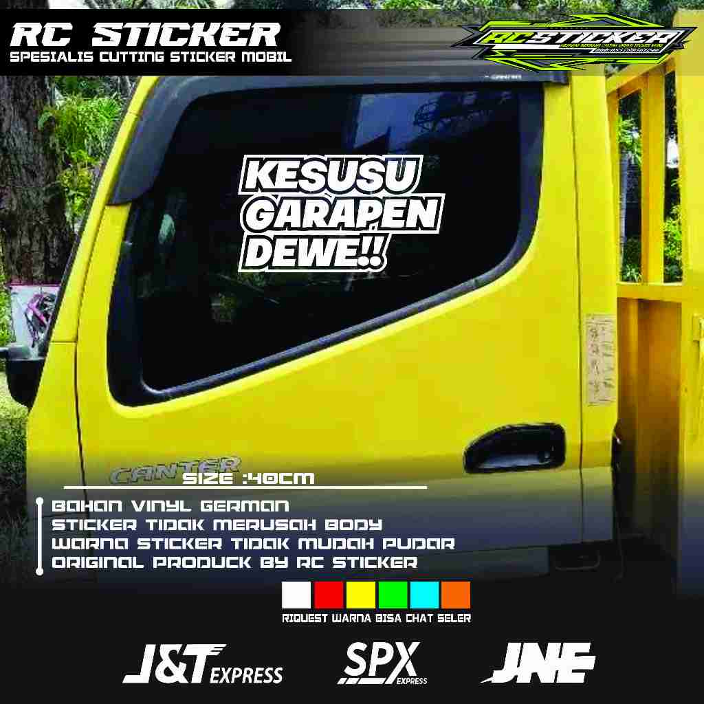 RC sticker kaca truk kesusu garapen dewe variasi kaca truk pick up