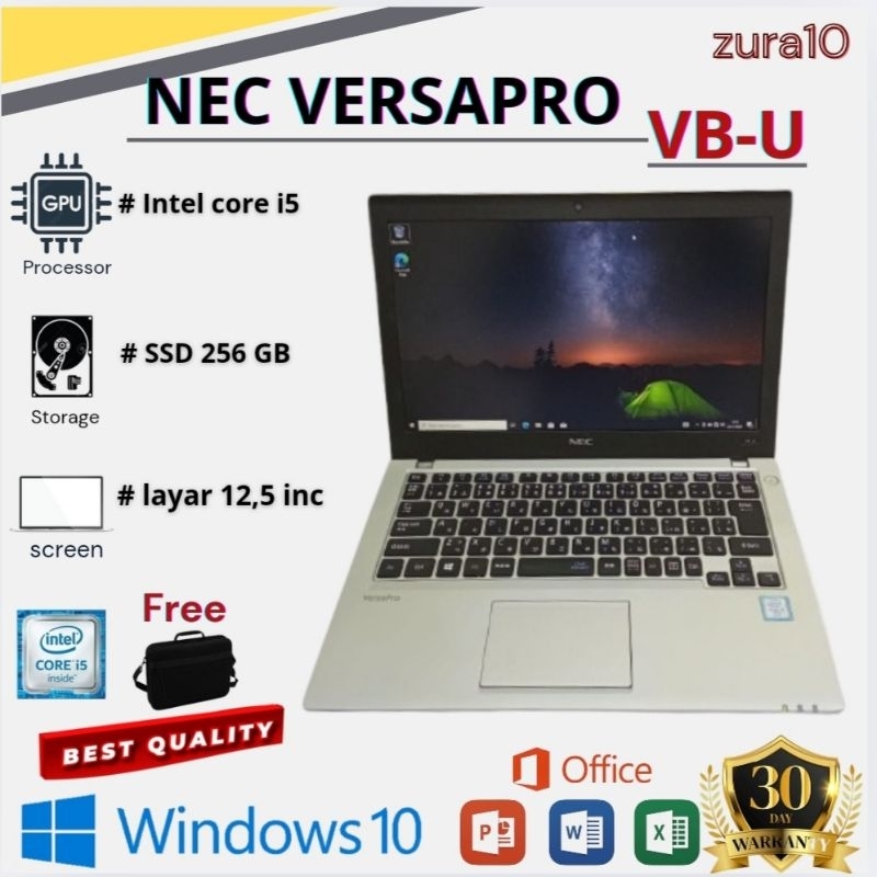 Laptop nec versapro VB-U i5 gen 6||ram 8 GB || SSD 256 GB