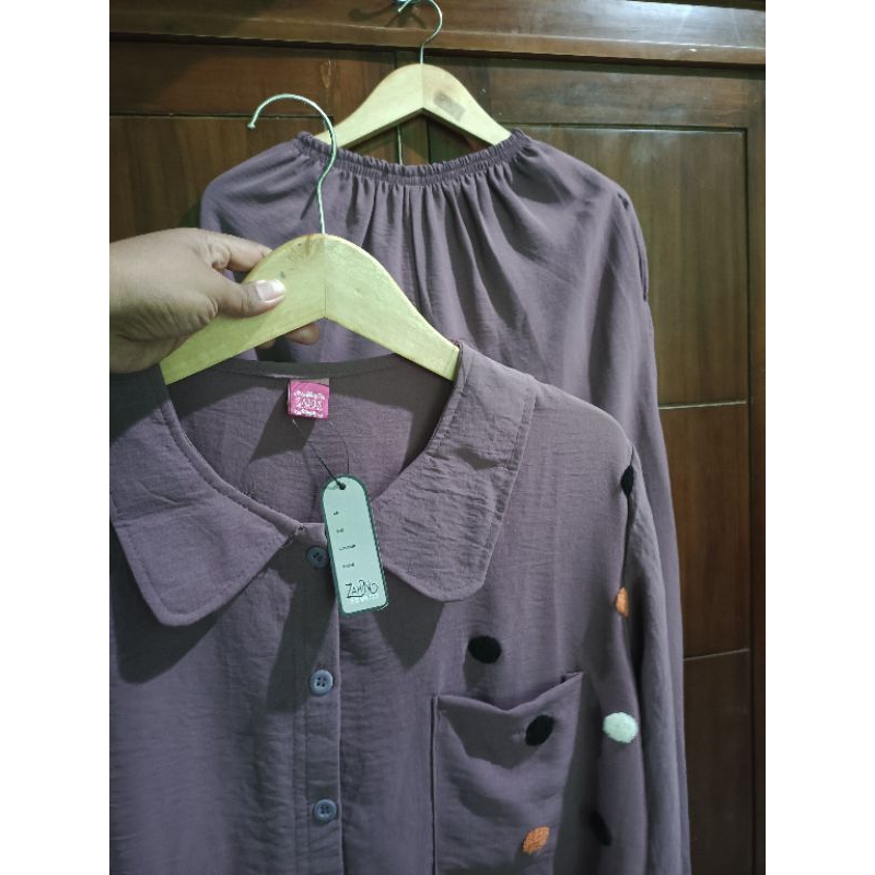 SETELAN POM POM ORIGINAL ZAHIN/SETELAN CELANA KRINGKEL/SETCEL CRINGKEL PREMIUM