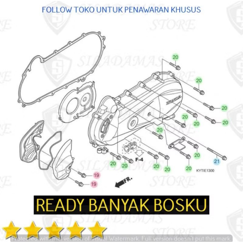 [PAKET 10PCS] Flange Bolt 6 x 35 BAUT CVT BEAT VARIO SCOOPY FI INJEKSI / Baut BlokMesin 6 x 35/Baut 