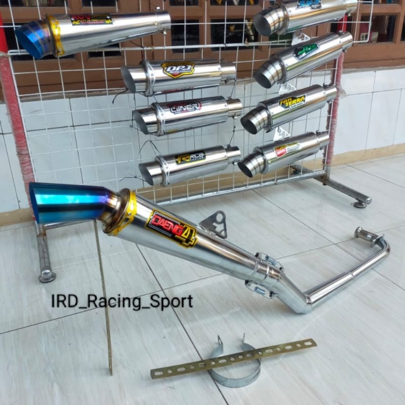 Knalpot DAENG Racing ALL METIK.BEAT Karbu/Scoopy New/Mio M3/ Mio Sporty/Vario Led