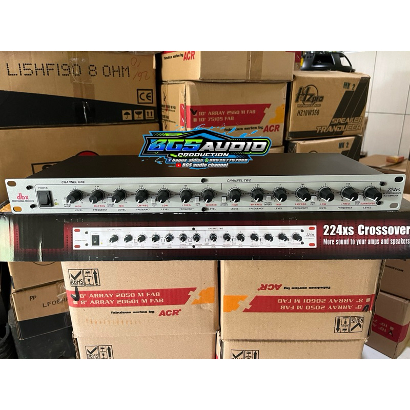 crossover 4 way dbx 224xs plus subwoofer