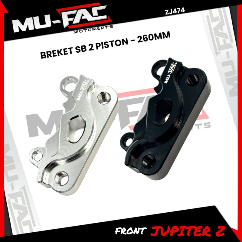 Breket Kaliper 2P Samurai Brake Jupiter Z F1ZR Nouvo Disc Piringan Depan 260MM Kaliper RCB S1 CNC ZJ