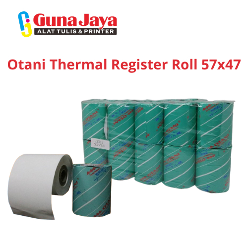 

Otani Thermal Register Roll 57x47 - Kertas Thermal Berkualitas untuk Mesin Kasir dan Pembayaran